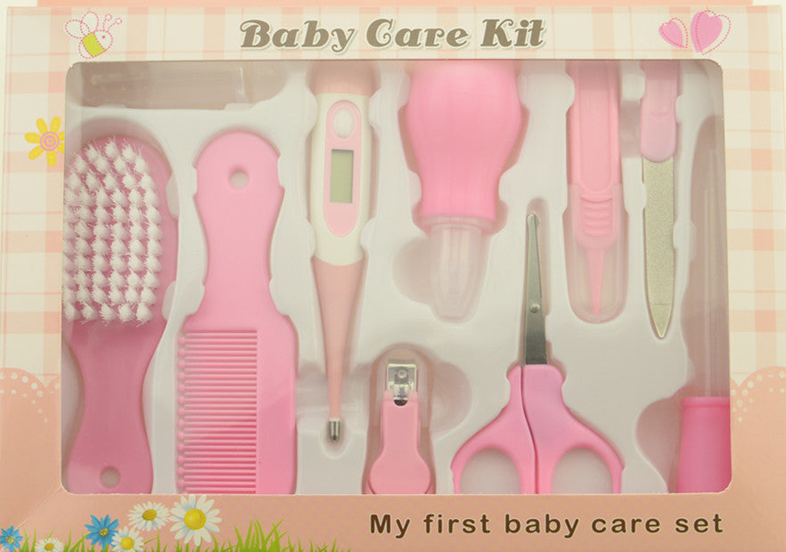 10-Piece Baby Care Kit – Thermometer, Nail Clippers, Nasal & Feeding Tools