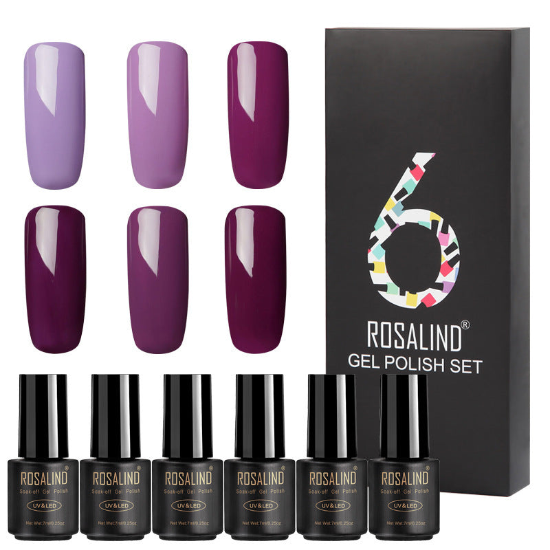 Fine Nail Polish Set – 6 Bottles of Long-Lasting Colors