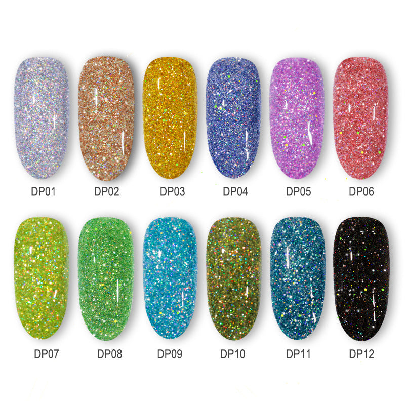 Laser Glitter Nail Powder – Shiny Holographic Nail Art Dust