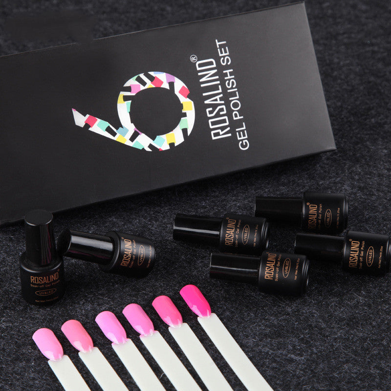 Fine Nail Polish Set – 6 Bottles of Long-Lasting Colors