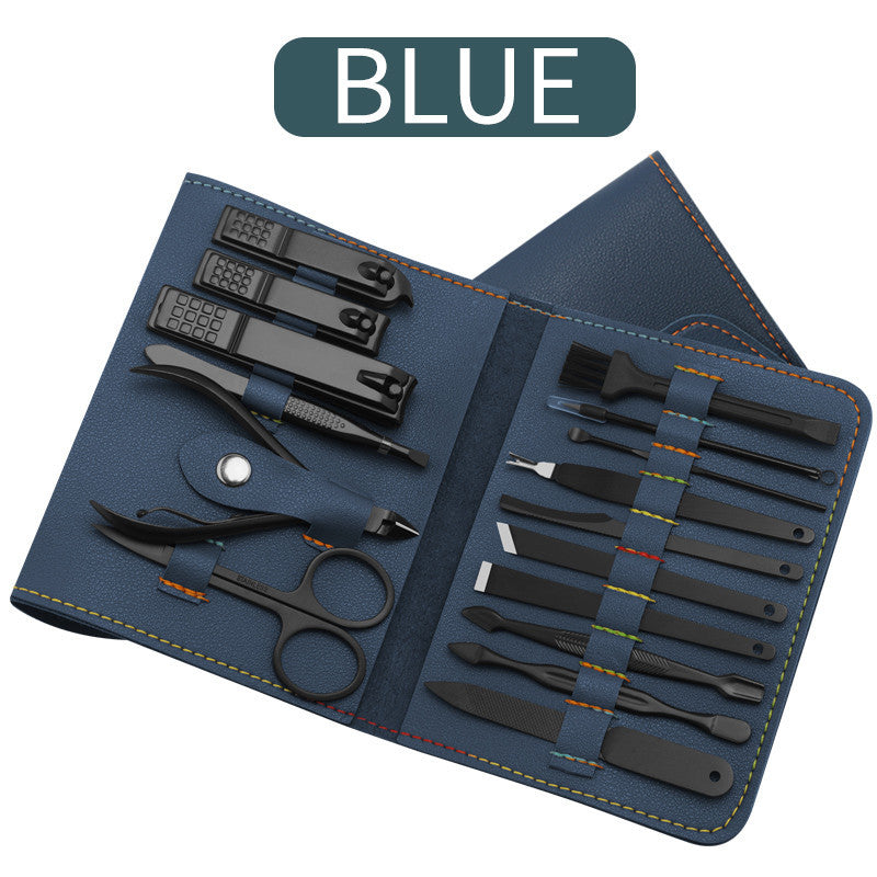 16-Piece Manicure & Pedicure Set with Case – Clippers, Trimmers & Grooming Tools