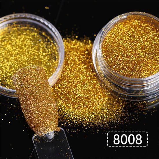 Holographic Nail Glitter – Shimmer Powder Nail Art Decoration