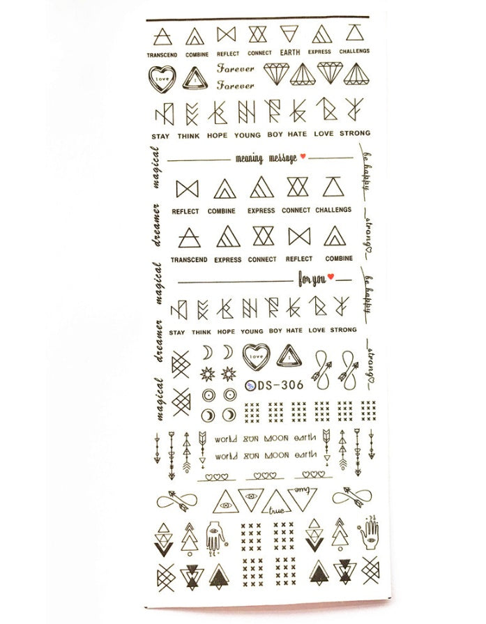 Geometric Nail Stickers – DIY Nail Polish Art Decals