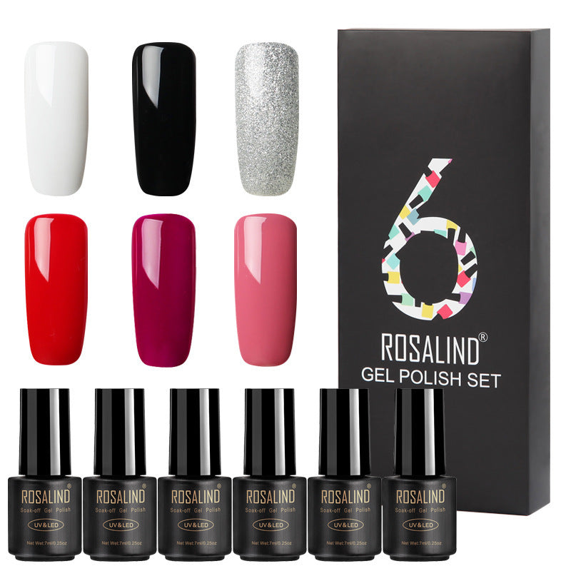 Fine Nail Polish Set – 6 Bottles of Long-Lasting Colors