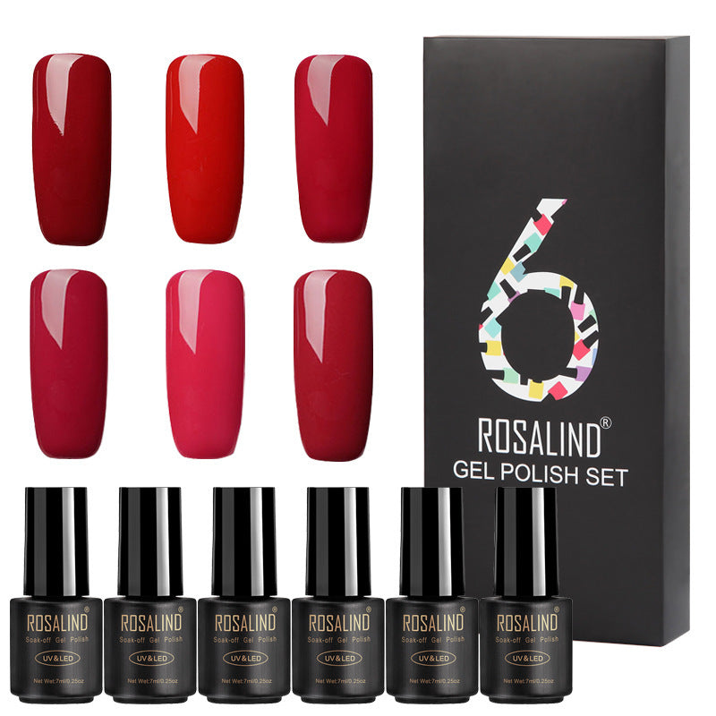 Fine Nail Polish Set – 6 Bottles of Long-Lasting Colors