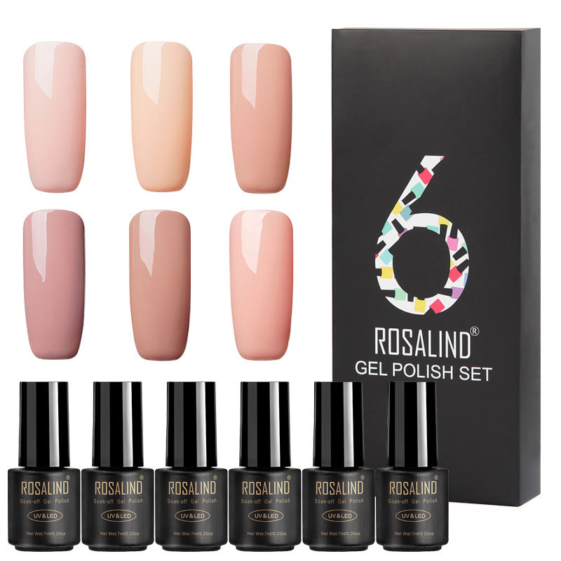 Fine Nail Polish Set – 6 Bottles of Long-Lasting Colors