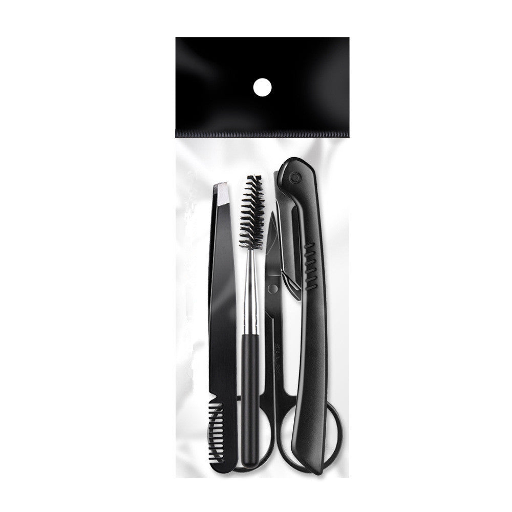Black Eyebrow Trimming Set – Precision Beauty Tools for Shaping & Grooming