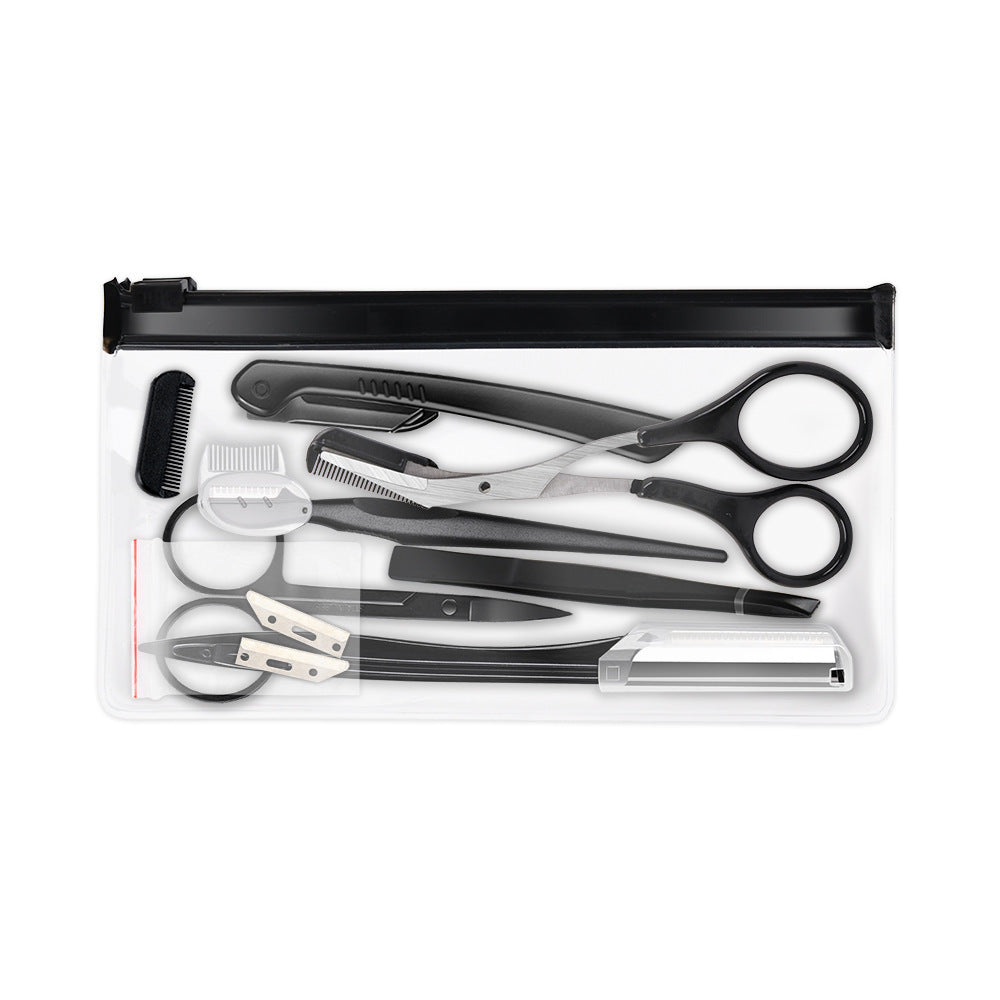 Black Eyebrow Trimming Set – Precision Beauty Tools for Shaping & Grooming