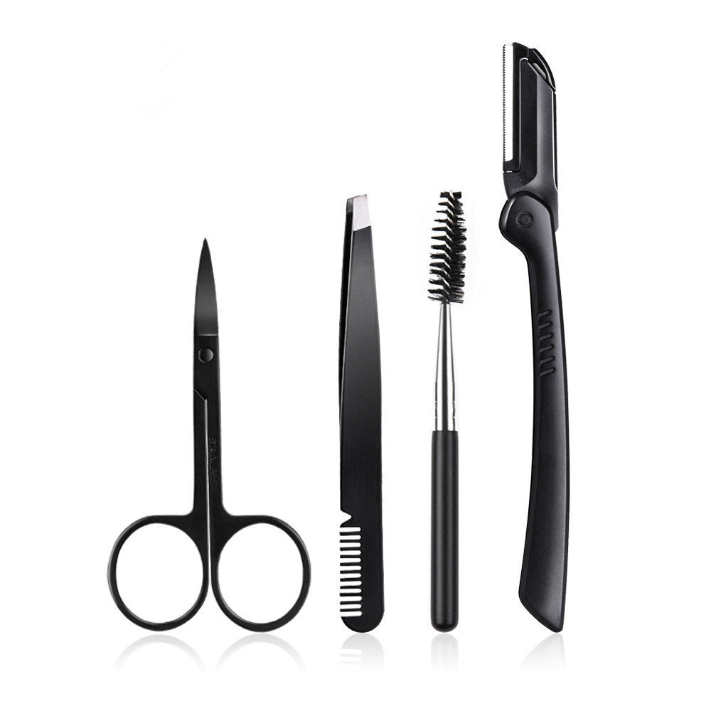 Black Eyebrow Trimming Set – Precision Beauty Tools for Shaping & Grooming