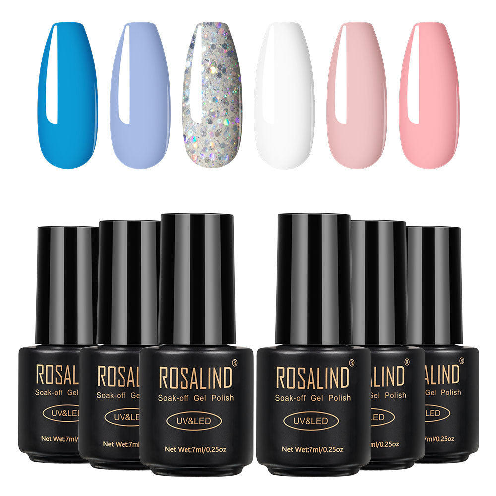 Fine Nail Polish Set – 6 Bottles of Long-Lasting Colors