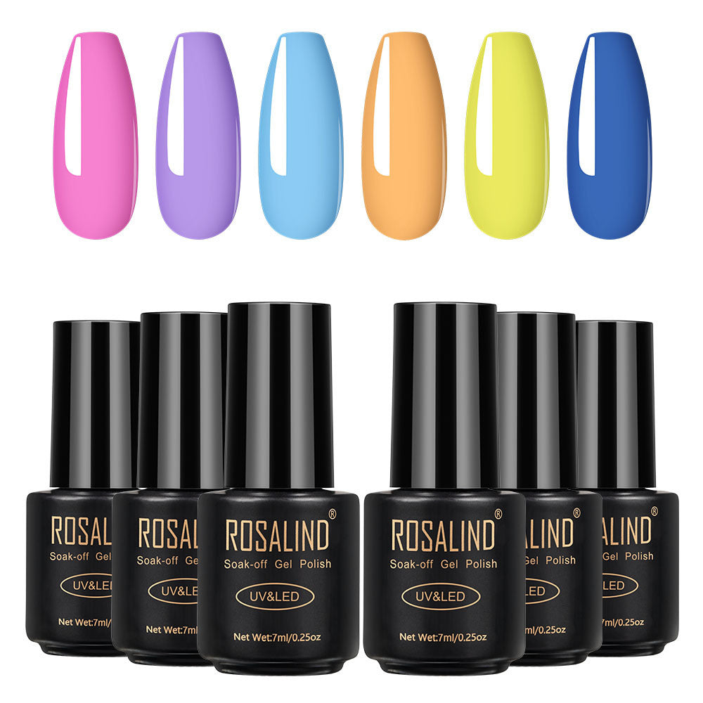 Fine Nail Polish Set – 6 Bottles of Long-Lasting Colors