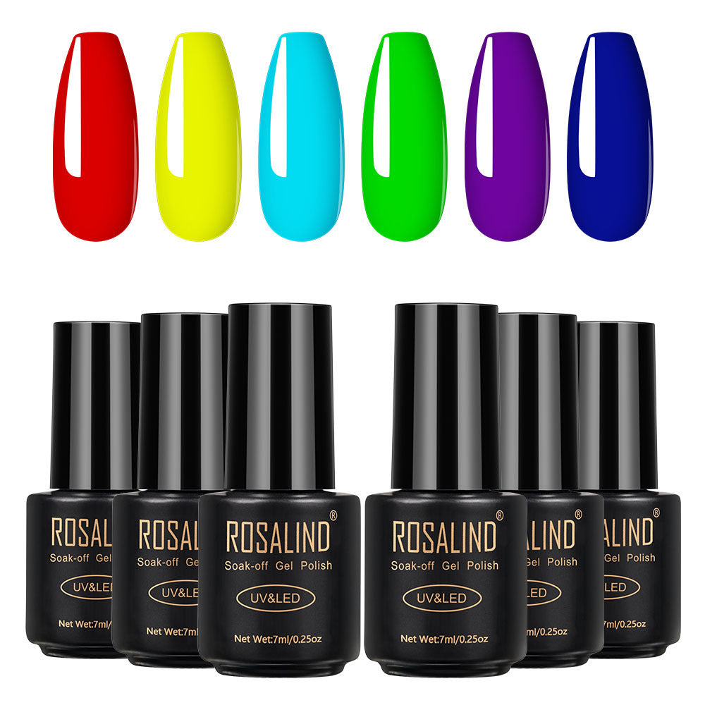 Fine Nail Polish Set – 6 Bottles of Long-Lasting Colors