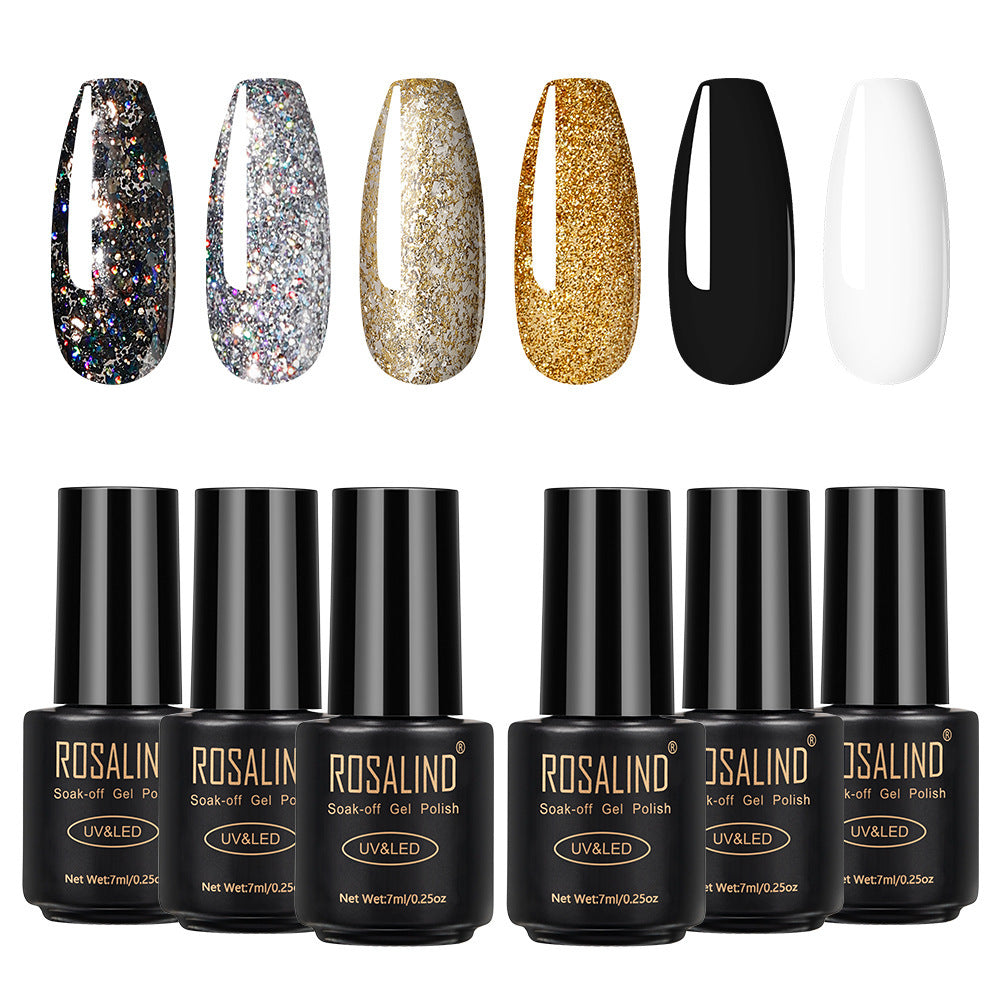 Fine Nail Polish Set – 6 Bottles of Long-Lasting Colors