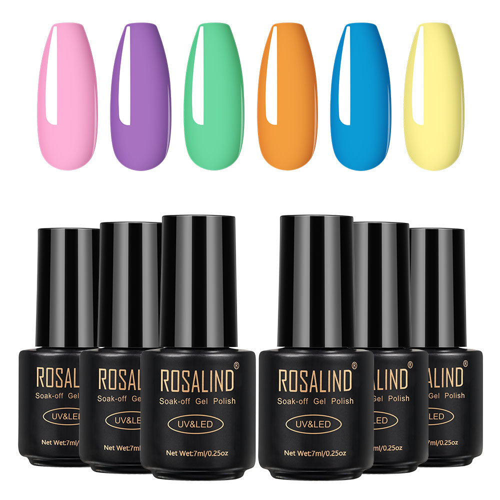 Fine Nail Polish Set – 6 Bottles of Long-Lasting Colors