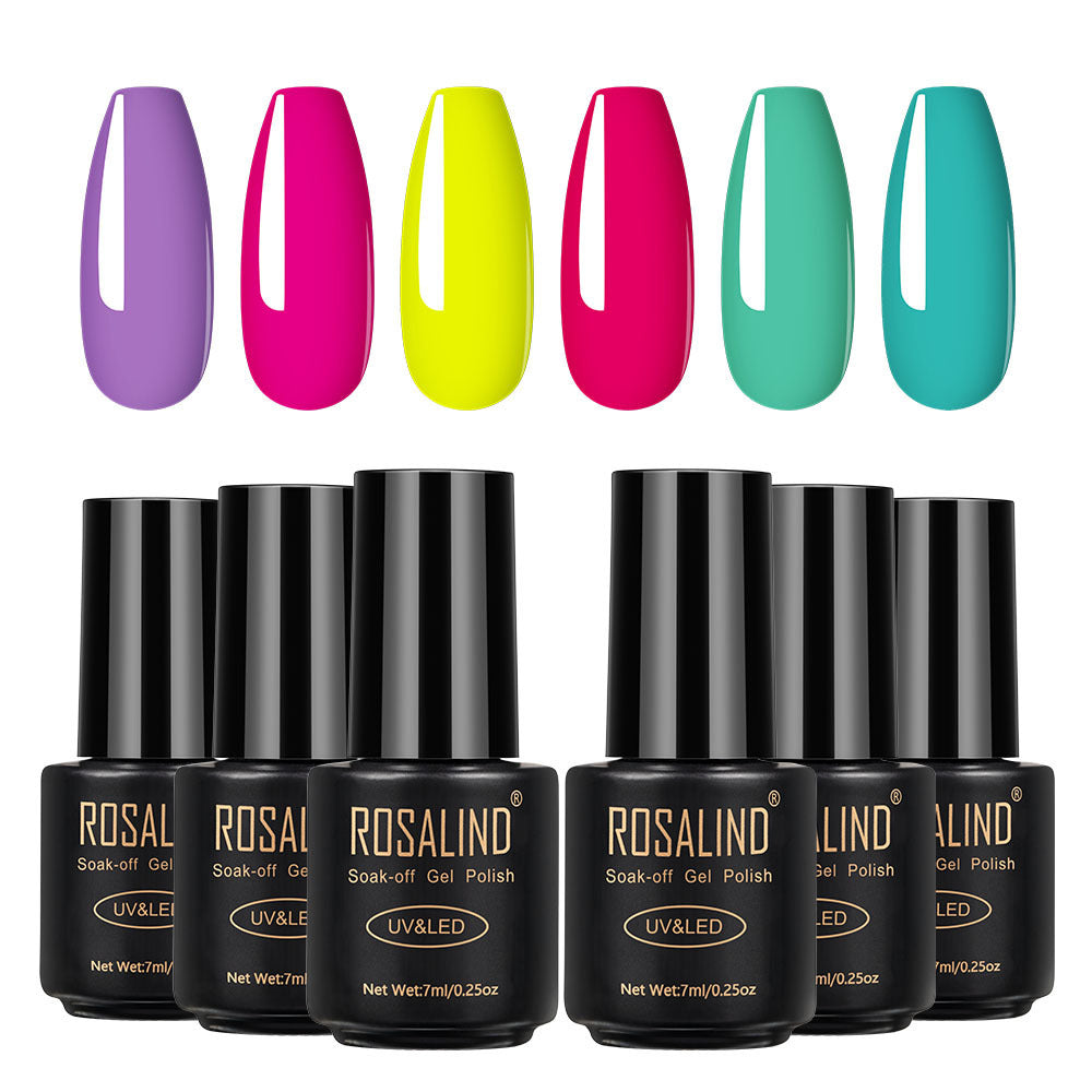 Fine Nail Polish Set – 6 Bottles of Long-Lasting Colors