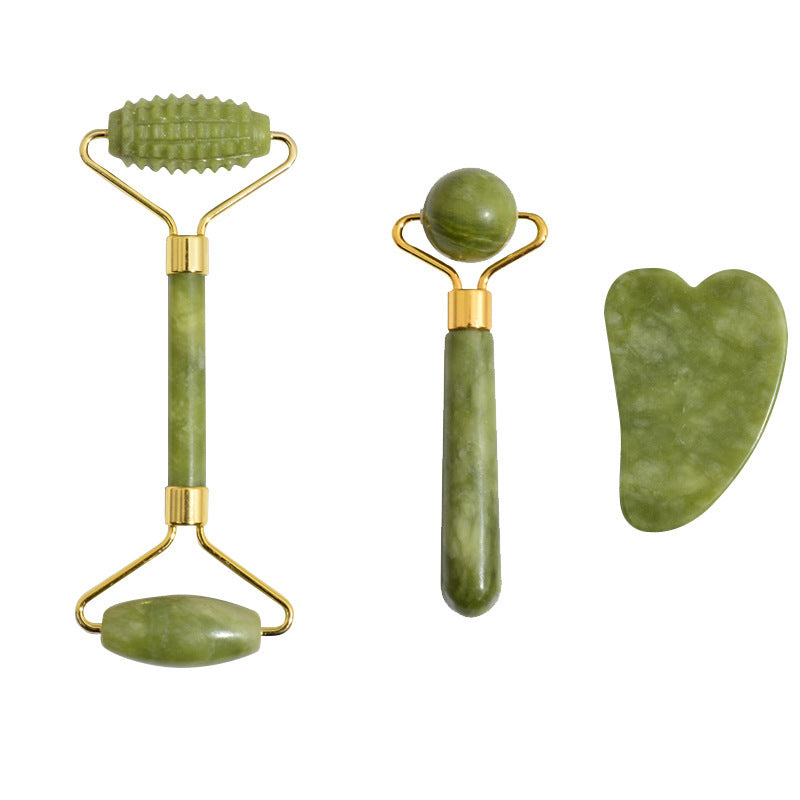 Massage Roller with 3 Sets – Facial Jade Massager for Skincare