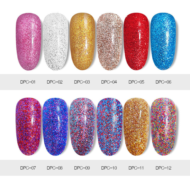 Laser Glitter Nail Powder – Shiny Holographic Nail Art Dust