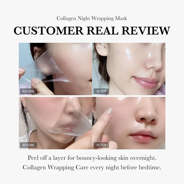 Face Night Mask – Collagen Wrapping Mask for Skin Firming & Hydration