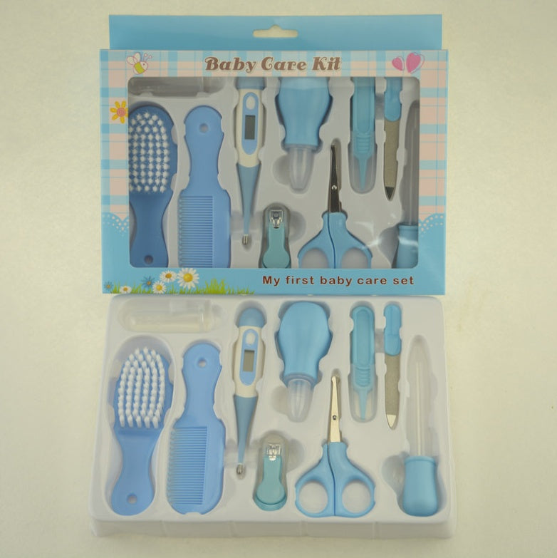 10-Piece Baby Care Kit – Thermometer, Nail Clippers, Nasal & Feeding Tools