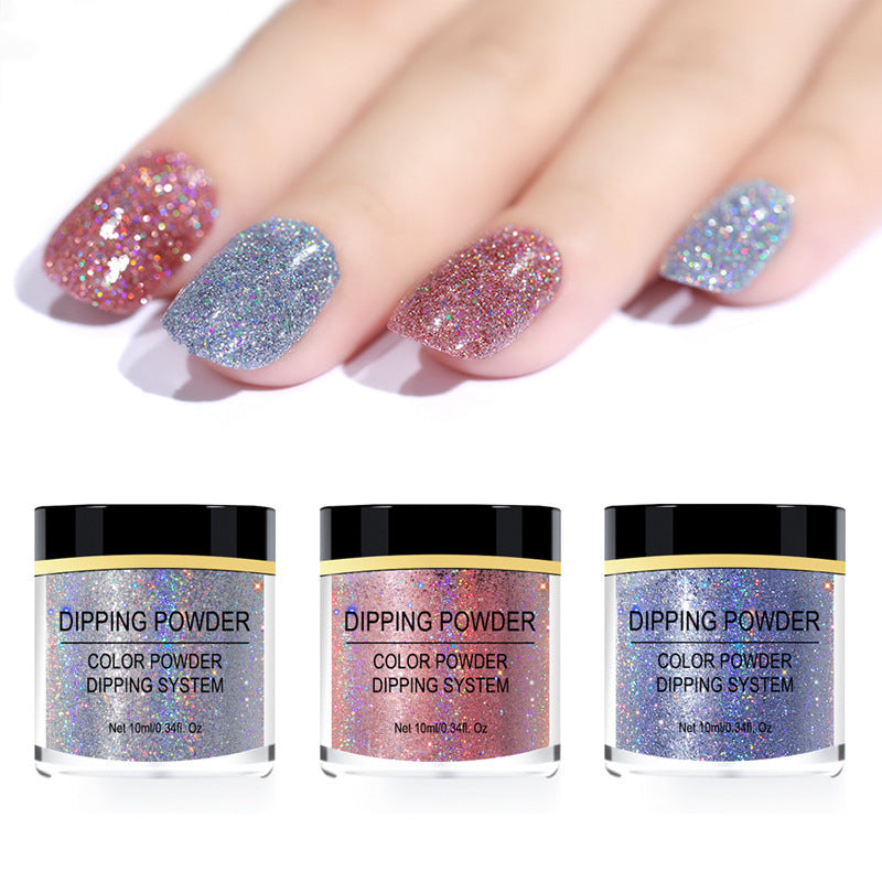 Laser Glitter Nail Powder – Shiny Holographic Nail Art Dust
