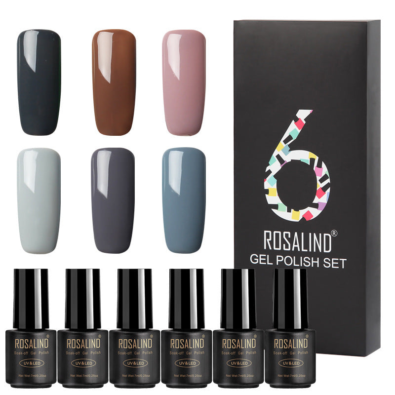 Fine Nail Polish Set – 6 Bottles of Long-Lasting Colors