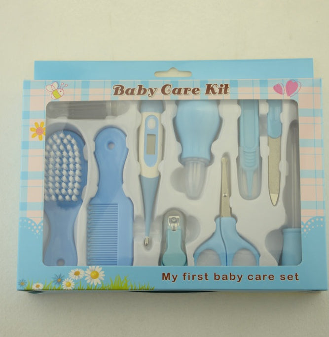 10-Piece Baby Care Kit – Thermometer, Nail Clippers, Nasal & Feeding Tools