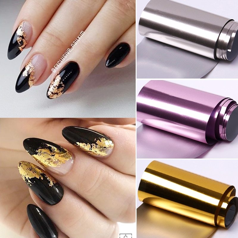 Rose Gold Star Nail Art Transfer Stickers – Paper Foil Decals