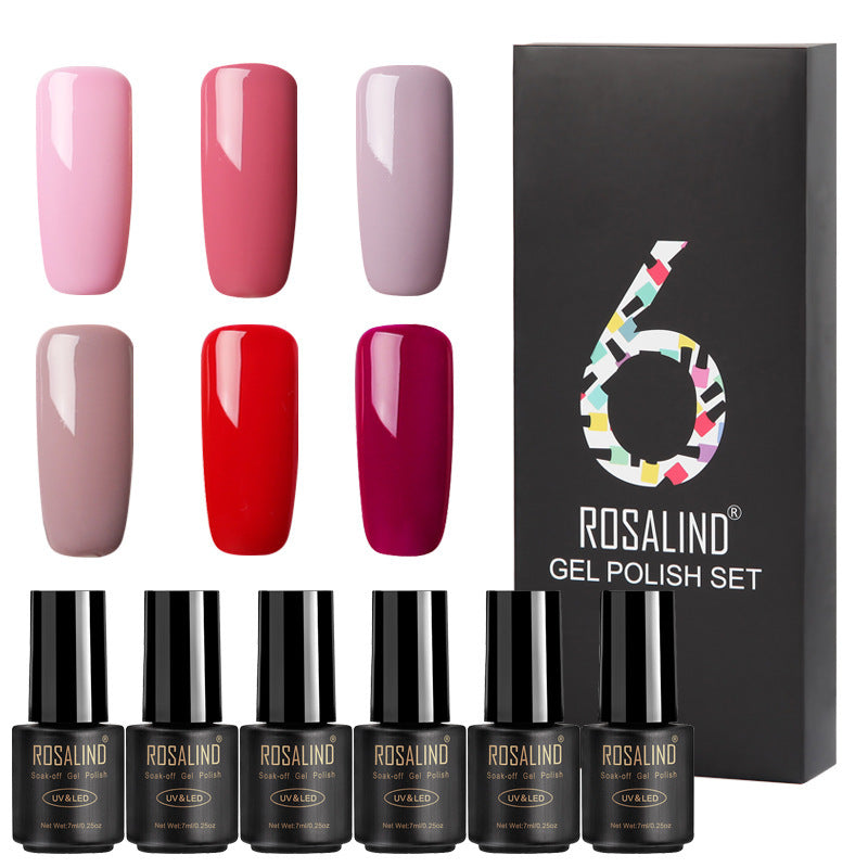 Fine Nail Polish Set – 6 Bottles of Long-Lasting Colors