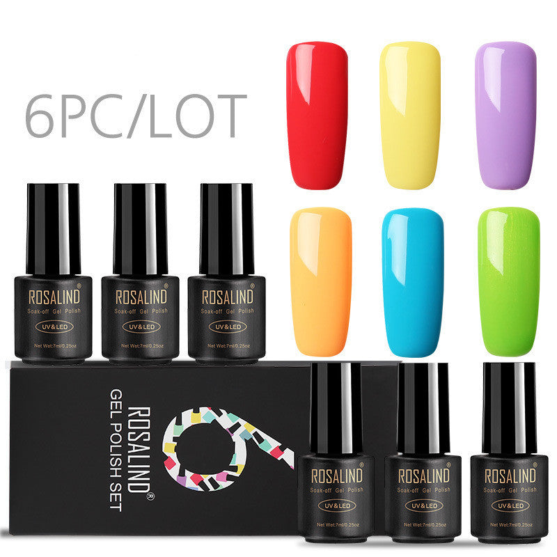 Fine Nail Polish Set – 6 Bottles of Long-Lasting Colors