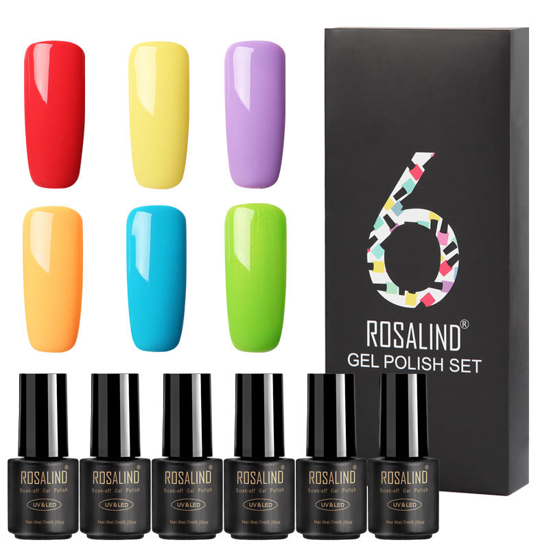 Fine Nail Polish Set – 6 Bottles of Long-Lasting Colors