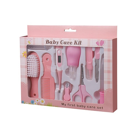 10-Piece Baby Care Kit – Thermometer, Nail Clippers, Nasal & Feeding Tools