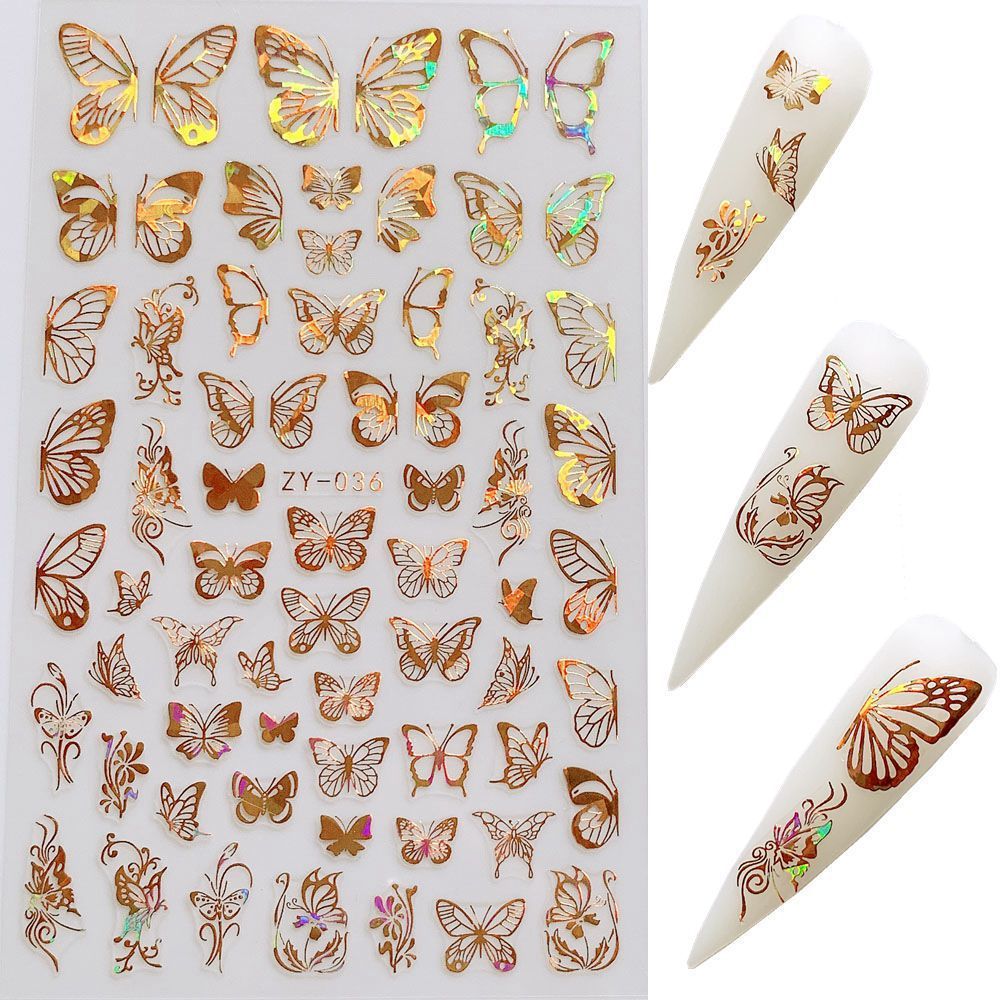 Butterfly Nail Sticker – Simulation Bronzing Laser Nail Art
